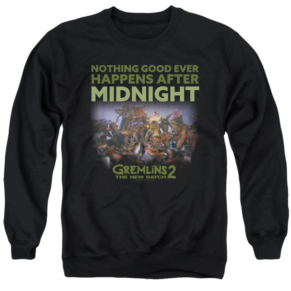 Gremlins 2 After Midnight Men's Crewneck 50 50 Poly Long-Sleeve T-Shirt
