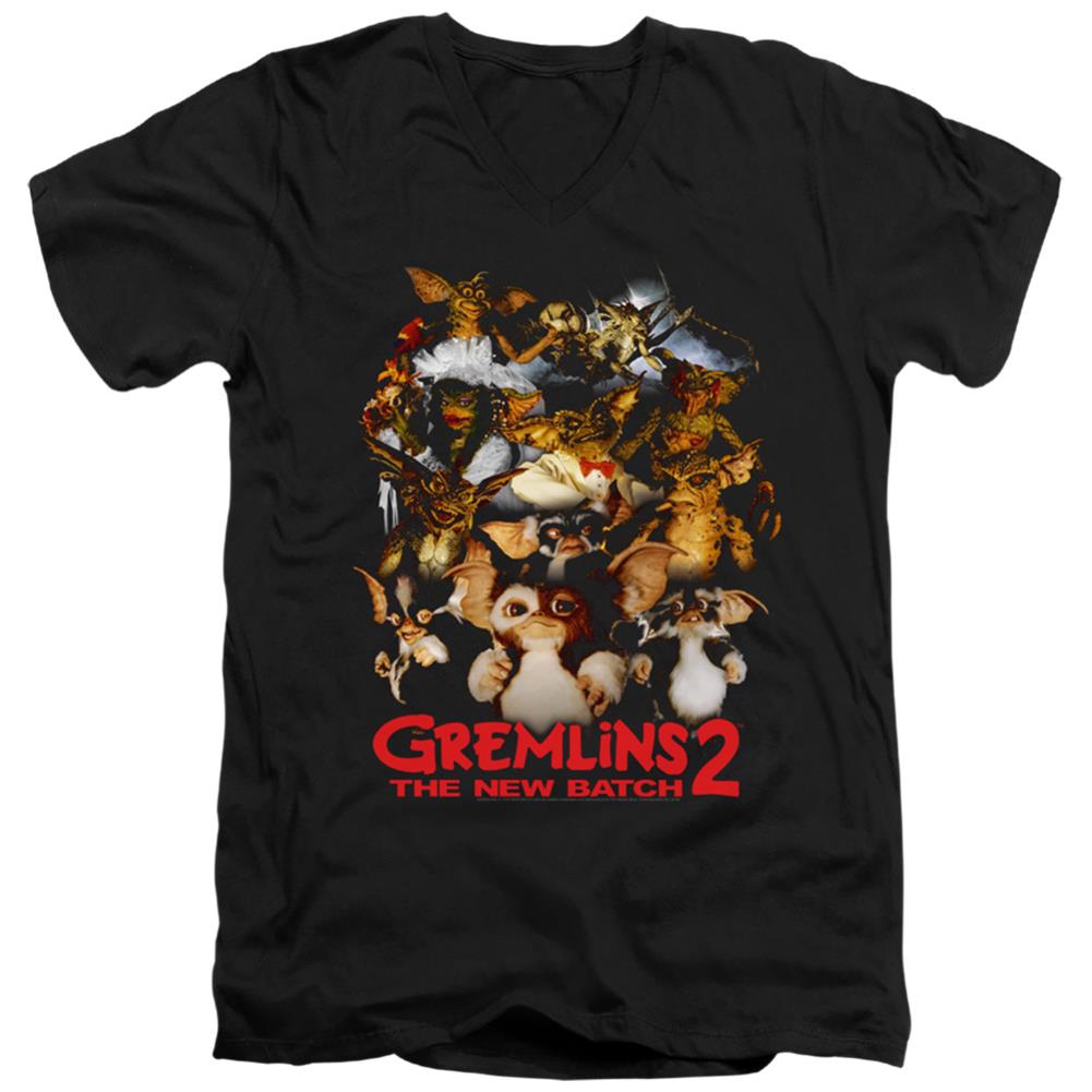 Gremlins 2 Goon Crew Men's 30/1 Cotton Slim V-Neck T-Shirt