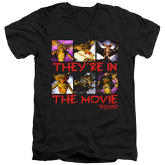 Gremlins 2 In The Movie Men's 30/1 Cotton Slim V-Neck T-Shirt