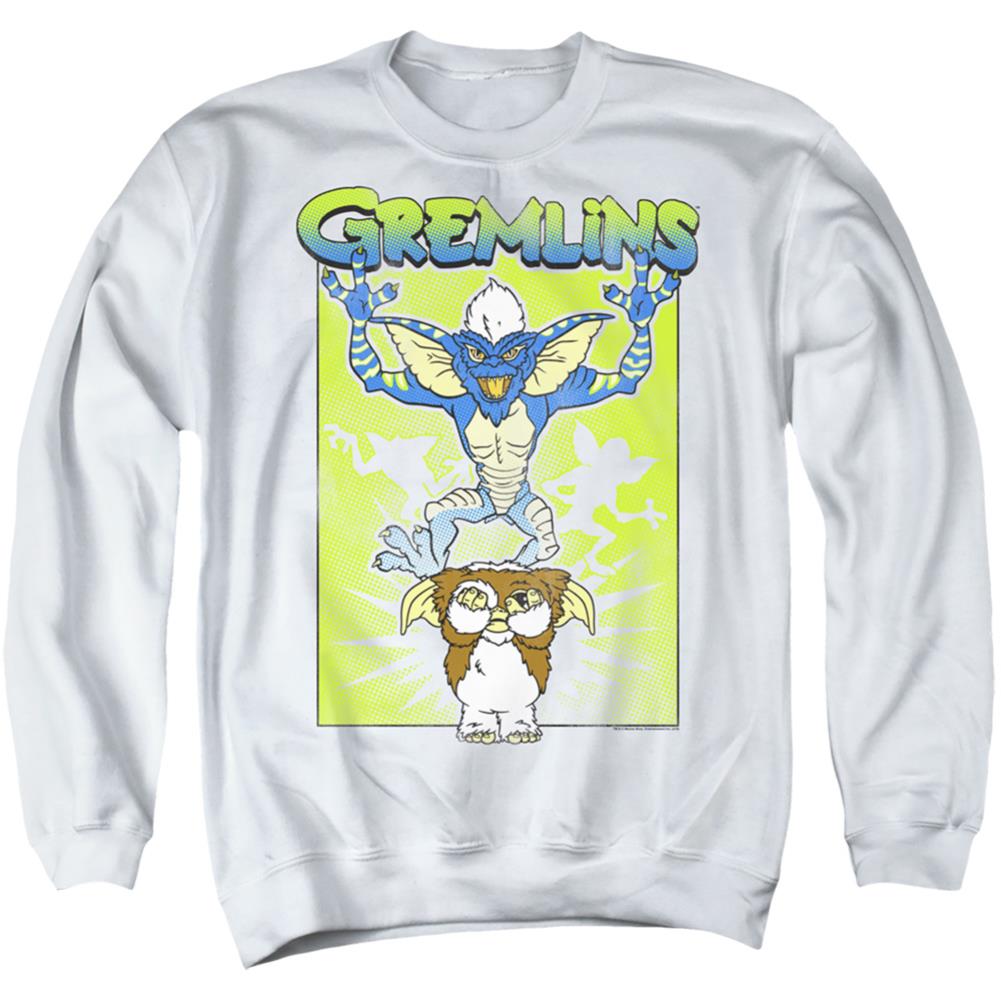 Gremlins Be Afraid Men's Crewneck 50 50 Poly Long-Sleeve T-Shirt
