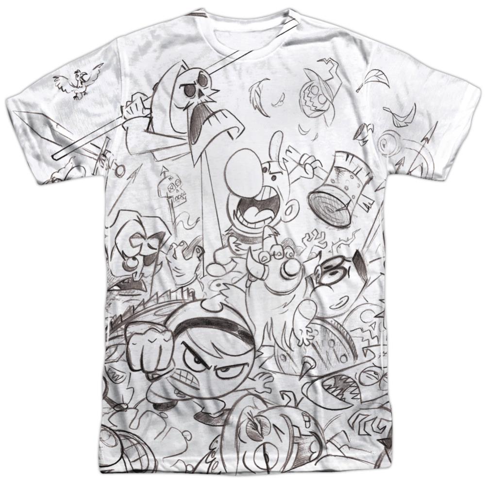 Grim Adventures Of Billy And Mandy Brawl Men's Regular Fit Polyester Short-Sleeve T-Shirt