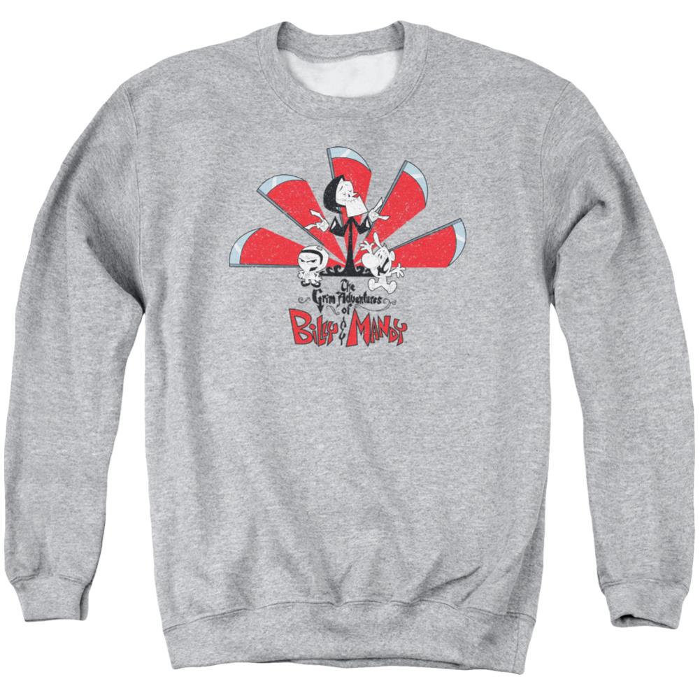 Grim Adventures Of Billy And Mandy Grim Adventures Men's Crewneck 50 50 Poly Long-Sleeve T-Shirt