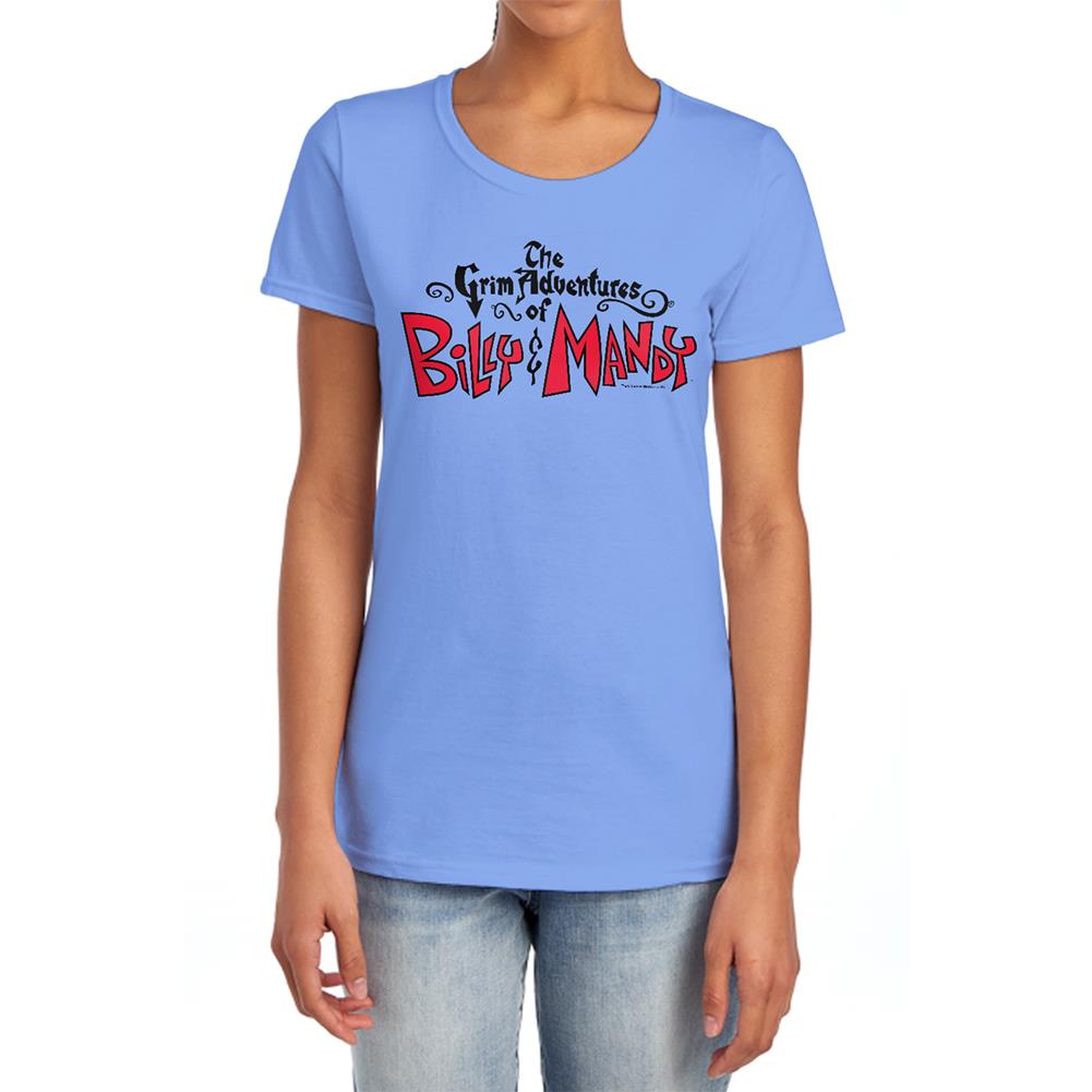 Grim Adventures Of Billy And Mandy Grim  Logo Women's 18/1 Cotton Short-Sleeve T-Shirt