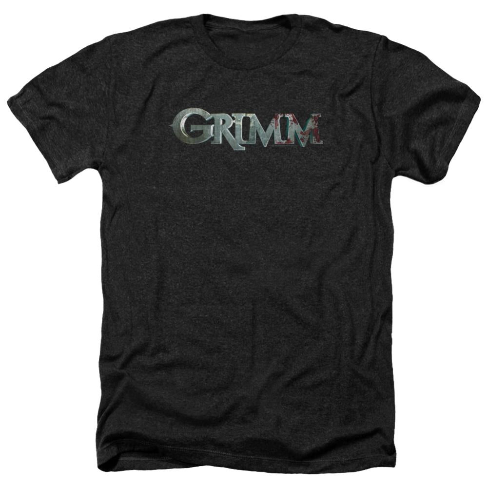 Grimm Bloody Logo Men's 30/1 Heather 60 40 Poly Short-Sleeve T-Shirt
