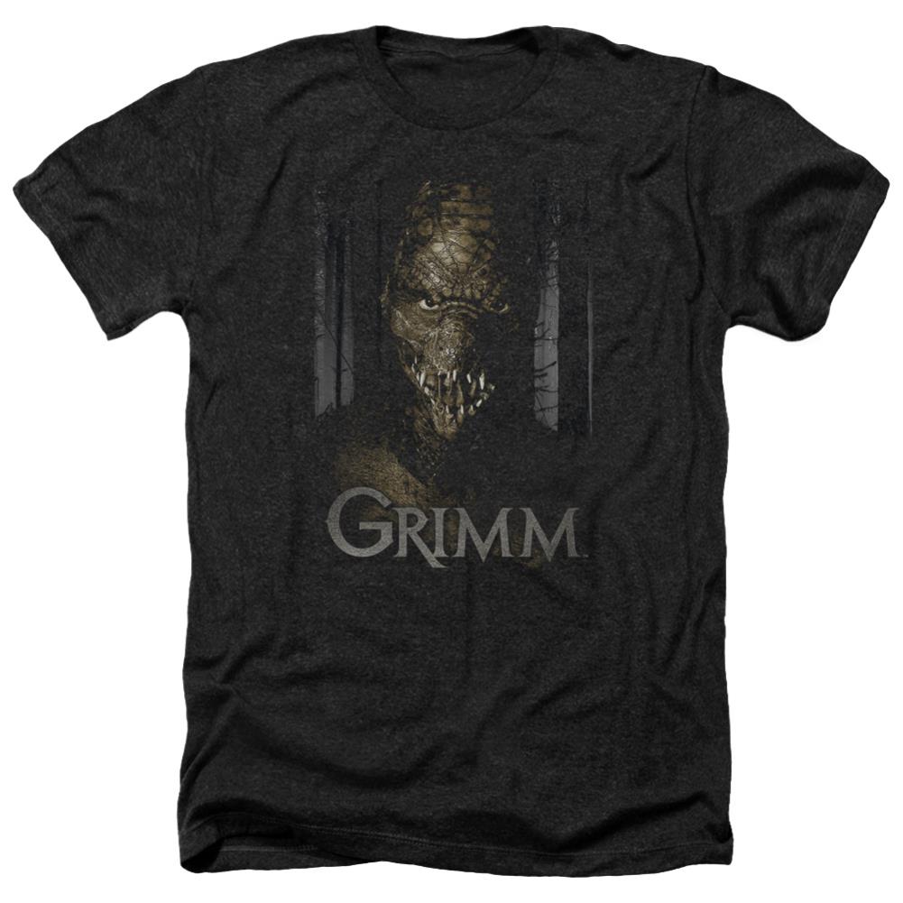 Grimm Chompers Men's 30/1 Heather 60 40 Poly Short-Sleeve T-Shirt