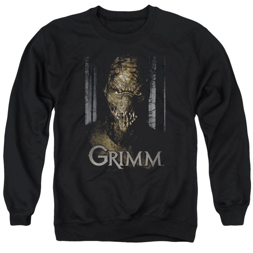 Grimm Chompers Men's Crewneck 50 50 Poly Long-Sleeve T-Shirt