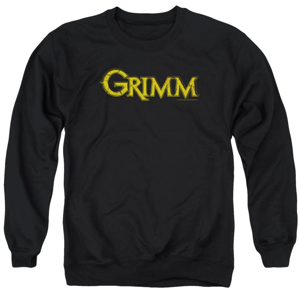 Grimm Gold Logo Men's Crewneck 50 50 Poly Long-Sleeve T-Shirt