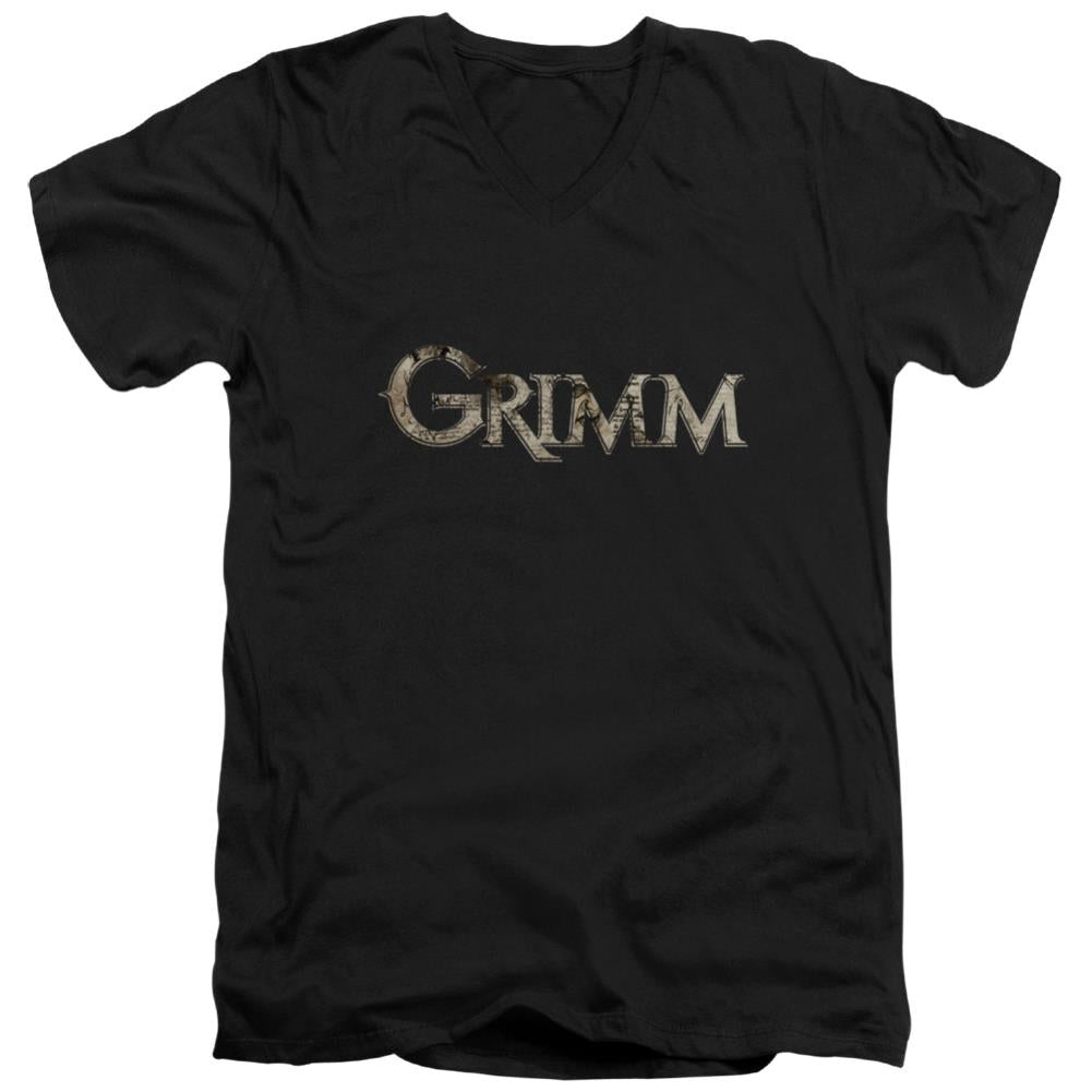Grimm Logo Men's 30/1 Cotton Slim V-Neck T-Shirt