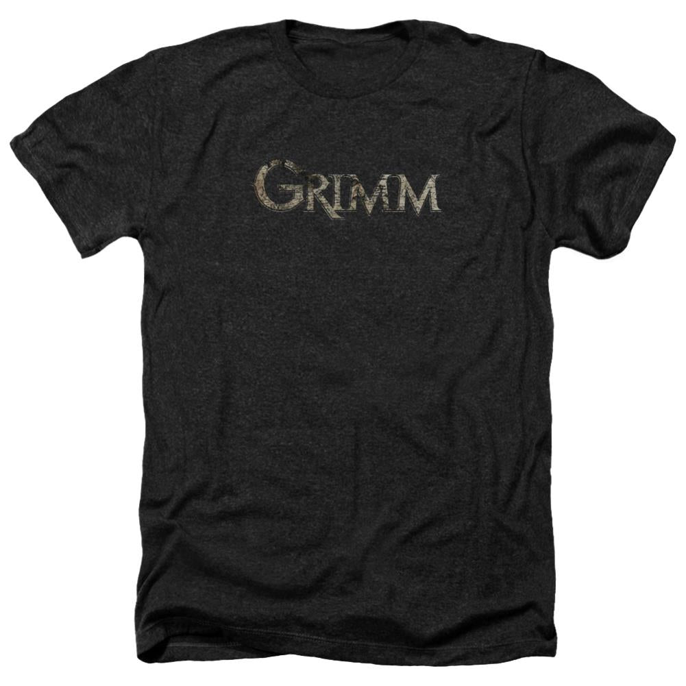 Grimm Logo Men's 30/1 Heather 60 40 Poly Short-Sleeve T-Shirt