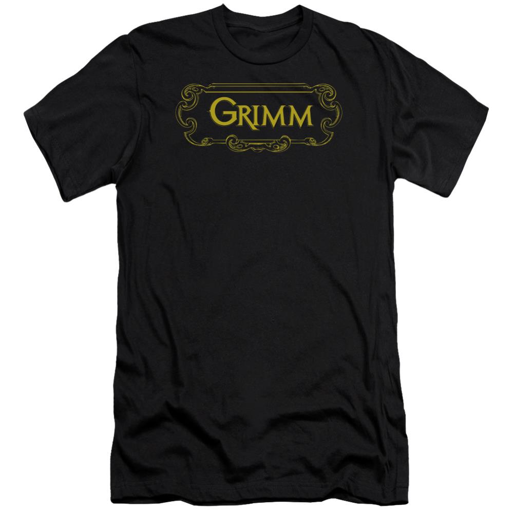 Grimm Plaque Logo Men's Ultra-Soft 30/1 Cotton Slim Short-Sleeve T-Shirt