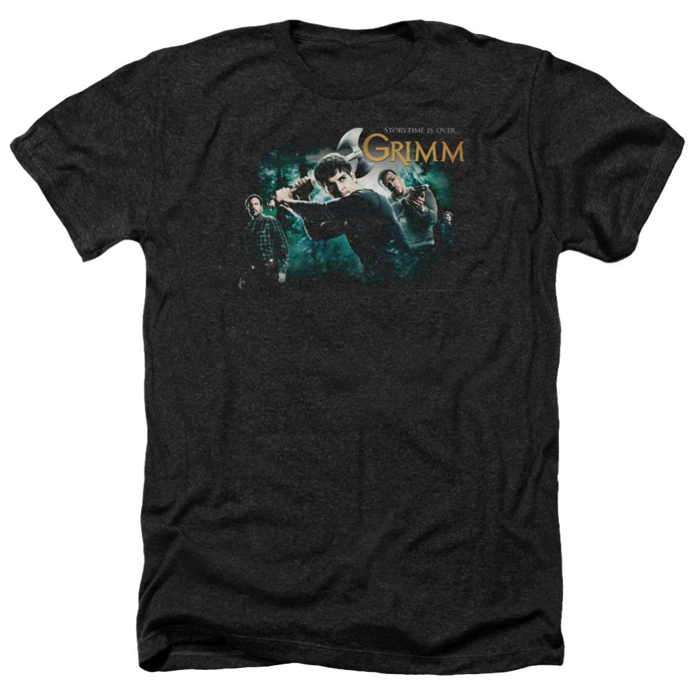 Grimm Storytime Is Over Men's 30/1 Heather 60 40 Poly Short-Sleeve T-Shirt