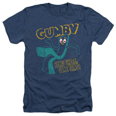 Gumby Bend There Men's 30/1 Heather 60 40 Poly Short-Sleeve T-Shirt