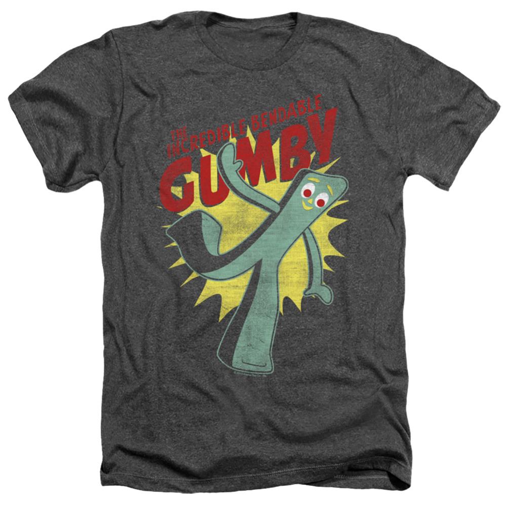 Gumby Bendable Men's 30/1 Heather 60 40 Poly Short-Sleeve T-Shirt