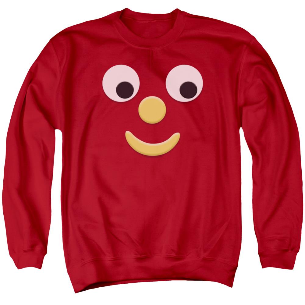 Gumby Blockhead J Men's Crewneck 50 50 Poly Long-Sleeve T-Shirt
