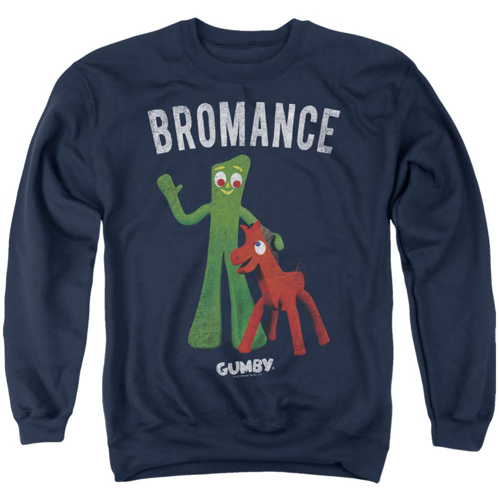 Gumby Bromance Men's Crewneck 50 50 Poly Long-Sleeve T-Shirt