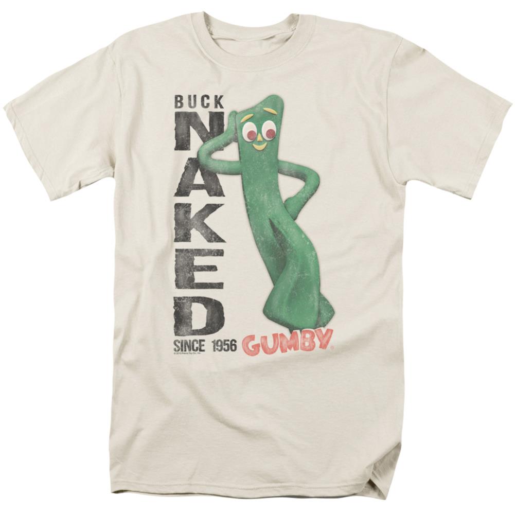 Gumby Buck Naked Men's 18/1 Cotton Short-Sleeve T-Shirt