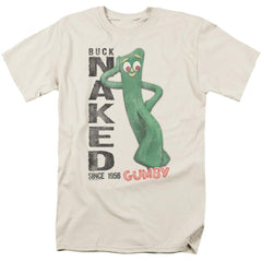 Gumby Buck Naked Men's 18/1 Cotton Short-Sleeve T-Shirt