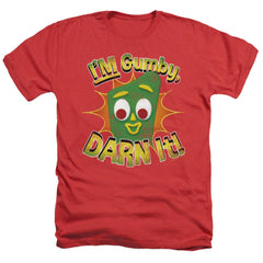 Gumby Darn It Men's 30/1 Heather 60 40 Poly Short-Sleeve T-Shirt