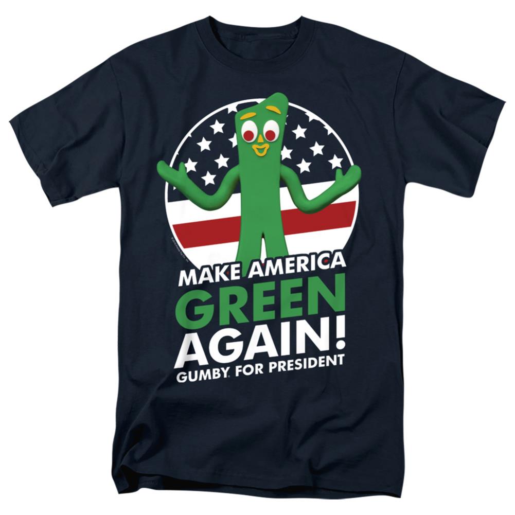 Gumby For President Men's 18/1 Cotton Short-Sleeve T-Shirt