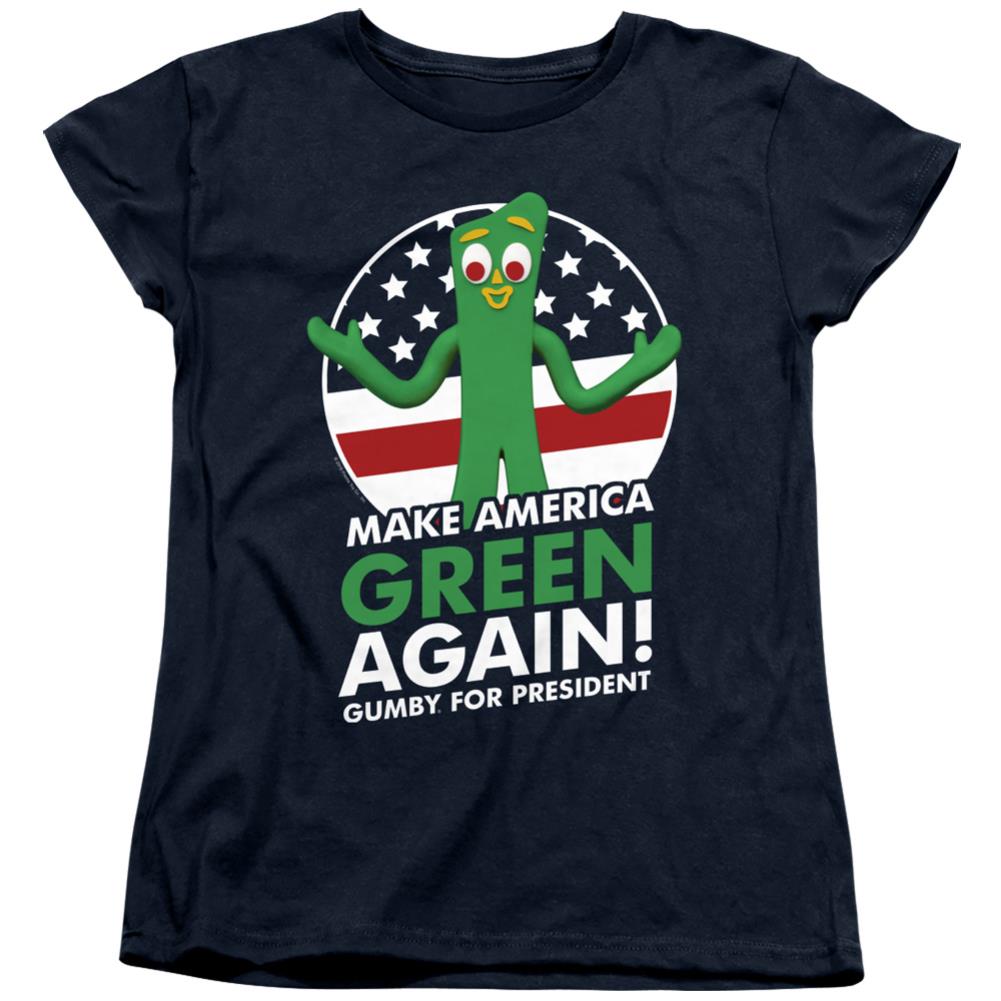 Gumby For President Women's 18/1 Cotton Short-Sleeve T-Shirt