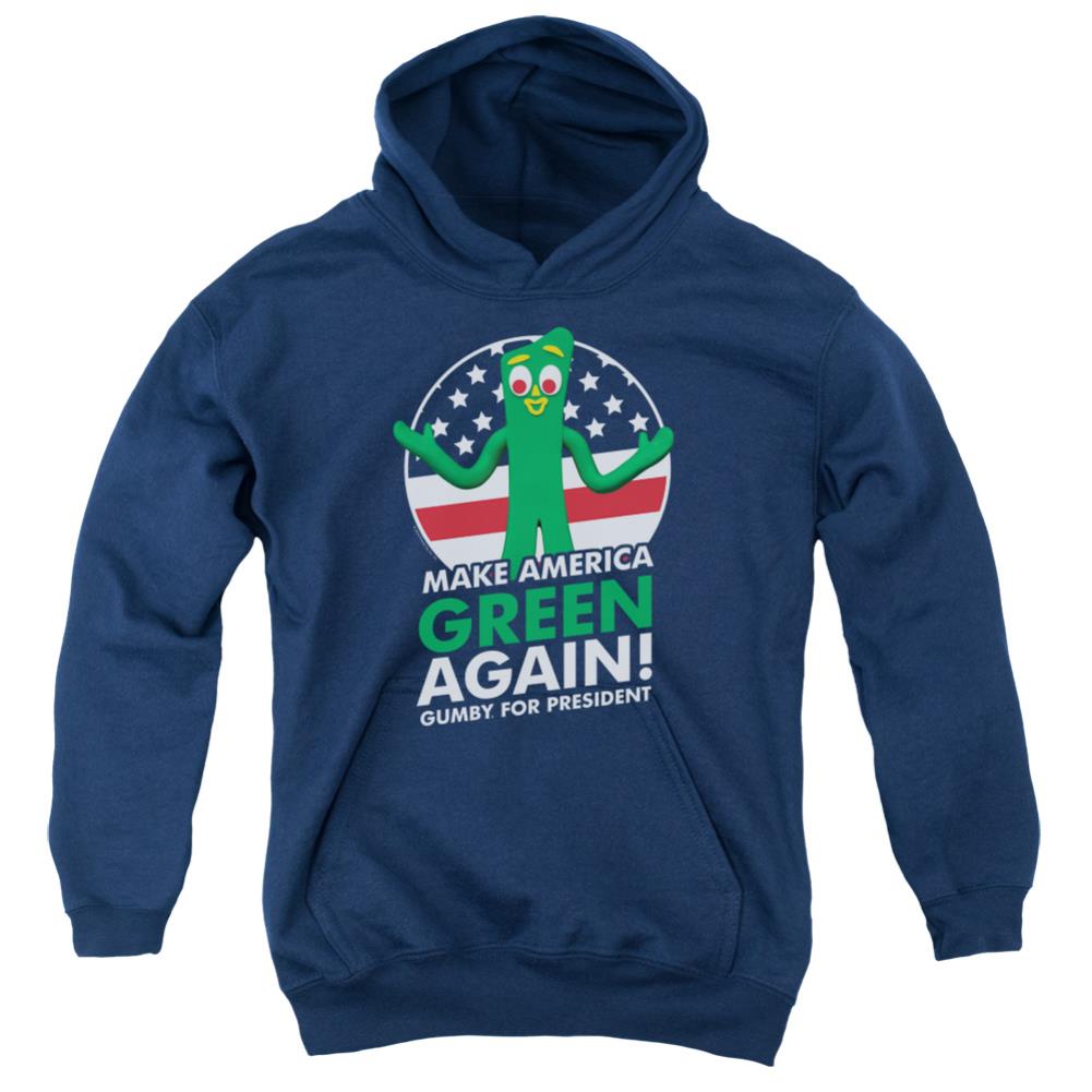 Gumby For President Youth Cotton Poly Pull-Over Hoodie