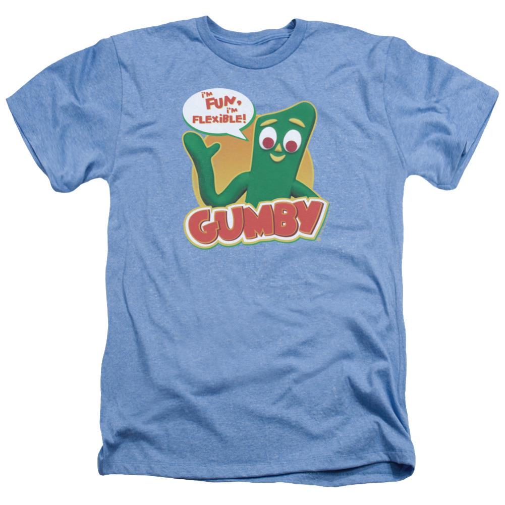 Gumby Fun & Flexible Men's 30/1 Heather 60 40 Poly Short-Sleeve T-Shirt