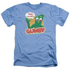 Gumby Fun & Flexible Men's 30/1 Heather 60 40 Poly Short-Sleeve T-Shirt