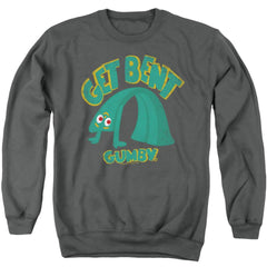 Gumby Get Bent Men's Crewneck 50 50 Poly Long-Sleeve T-Shirt