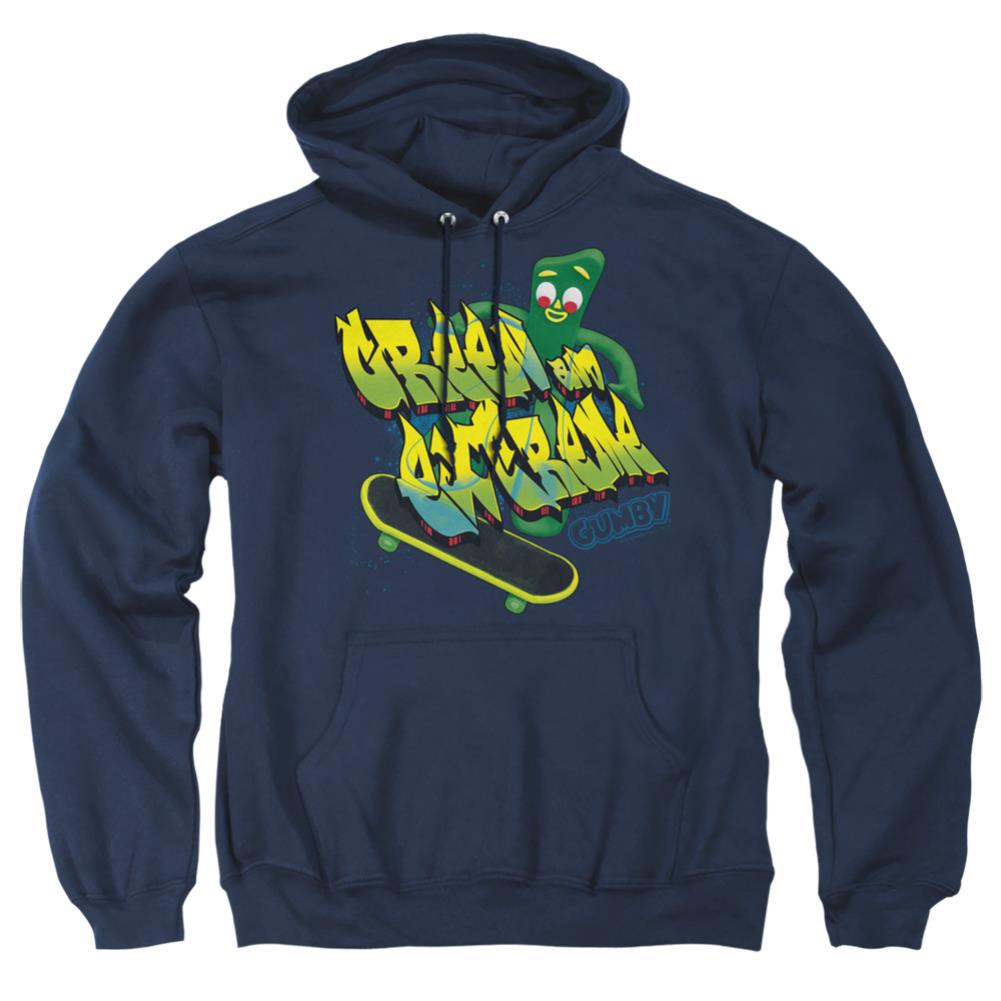 Gumby Green And Extreme Men's Pull-Over 75 25 Poly Hoodie