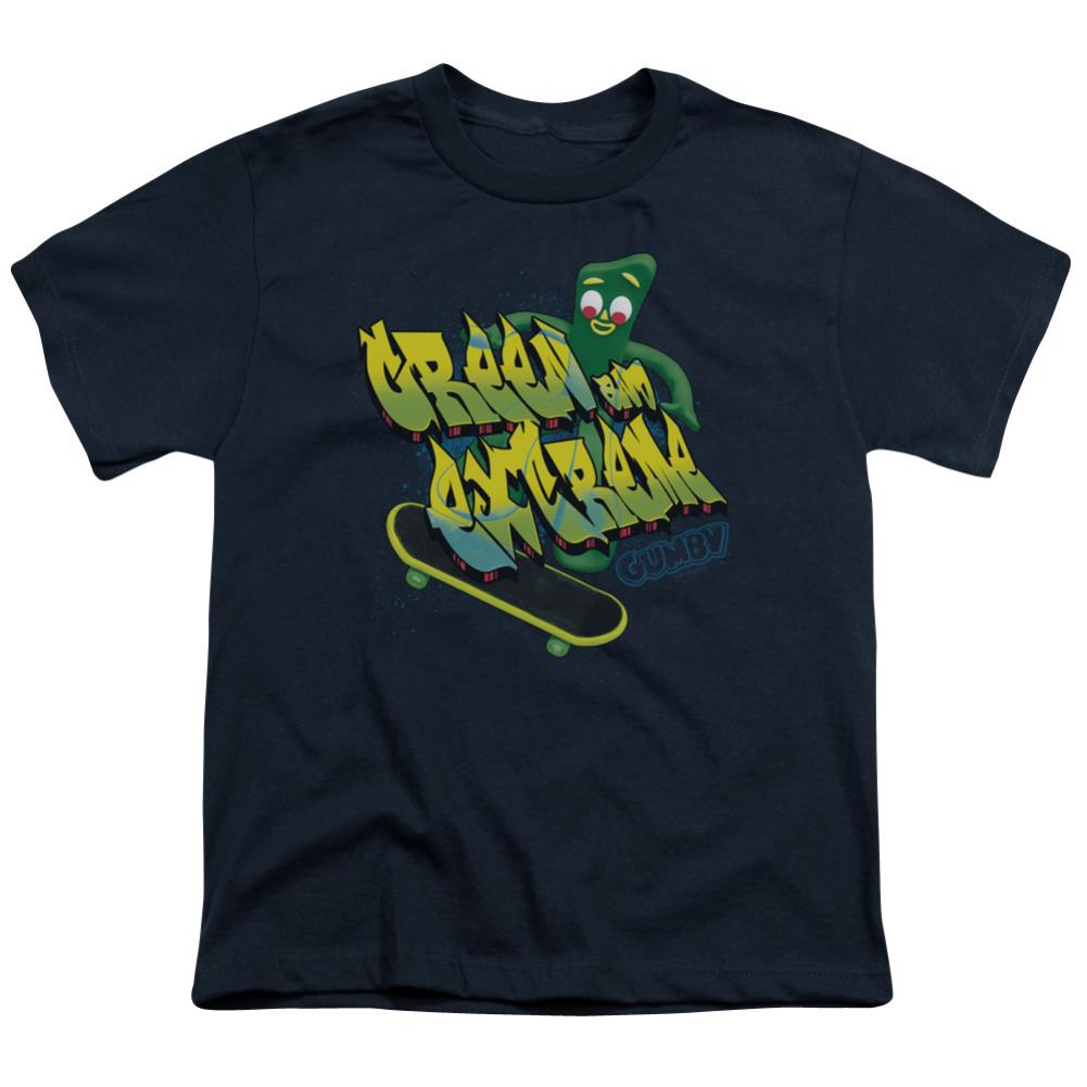Gumby Green And Extreme Youth 18/1 100% Cotton Short-Sleeve T-Shirt