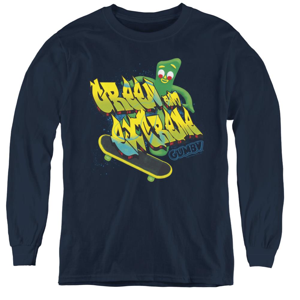 Gumby Green And Extreme Youth Long-Sleeve T-Shirt
