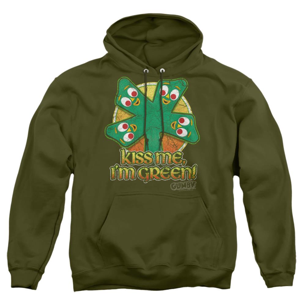 Gumby Kiss Me Men's Pull-Over 75 25 Poly Hoodie