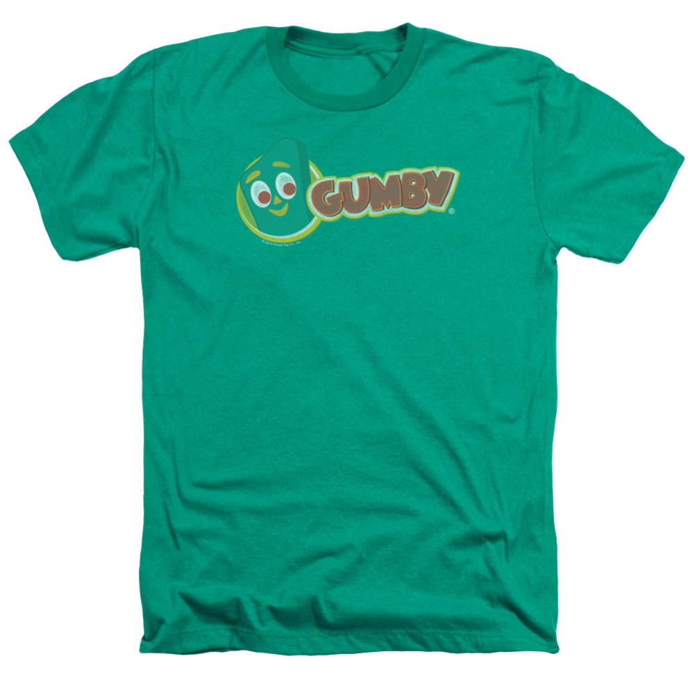 Gumby Logo Men's 30/1 Heather 60 40 Poly Short-Sleeve T-Shirt