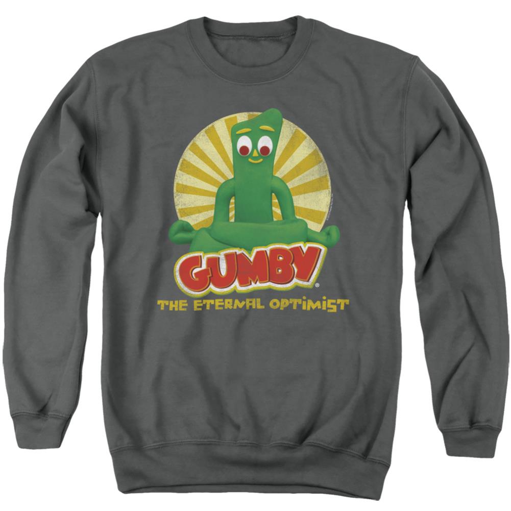 Gumby Optimist Men's Crewneck 50 50 Poly Long-Sleeve T-Shirt