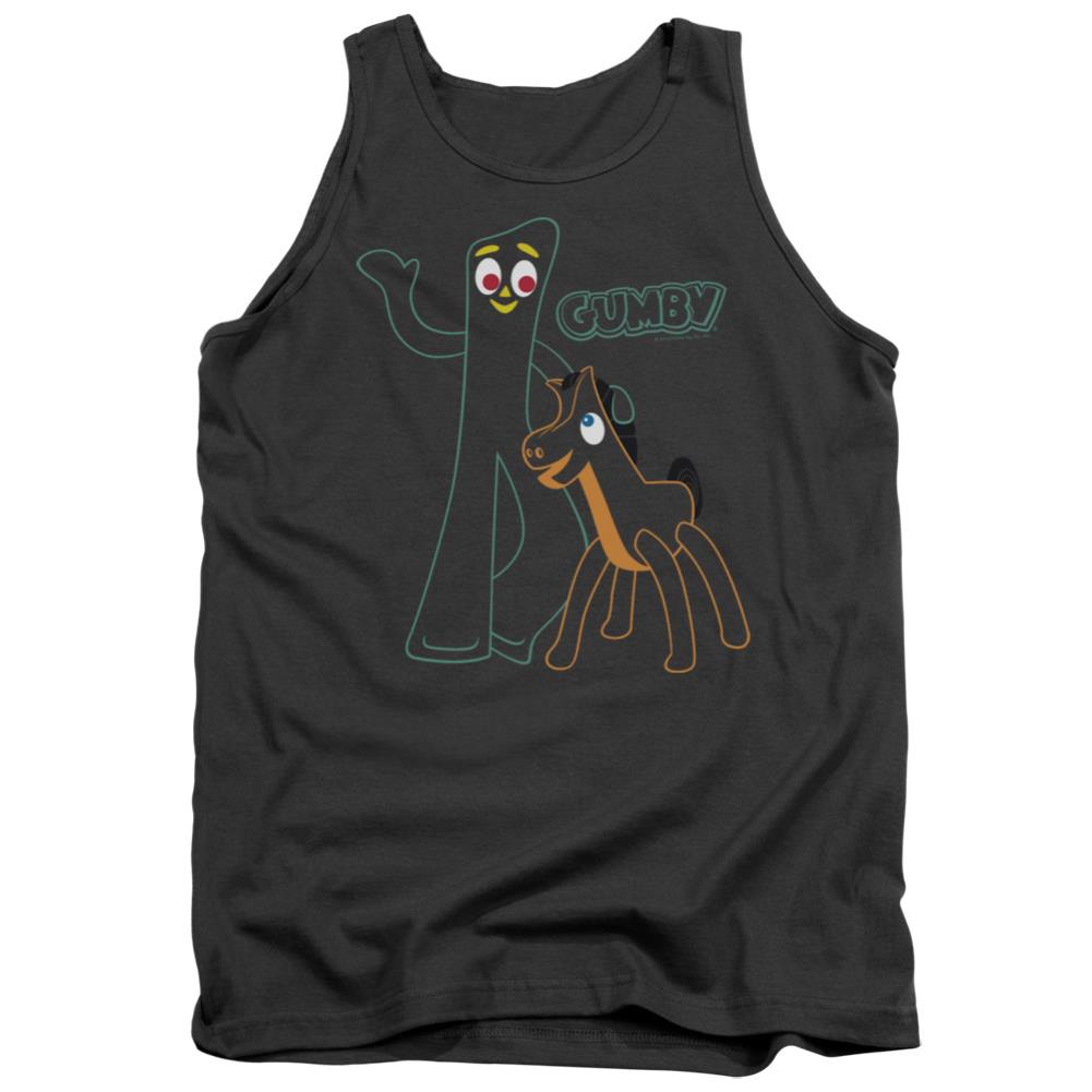 Gumby Outlines Men's 18/1 Cotton Tank Top