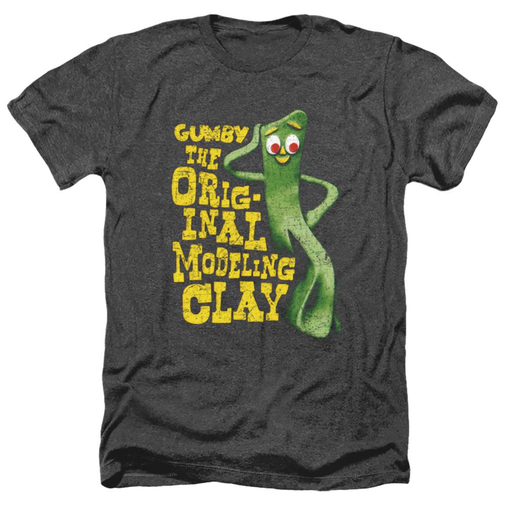 Gumby So Punny Men's 30/1 Heather 60 40 Poly Short-Sleeve T-Shirt