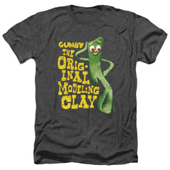 Gumby So Punny Men's 30/1 Heather 60 40 Poly Short-Sleeve T-Shirt