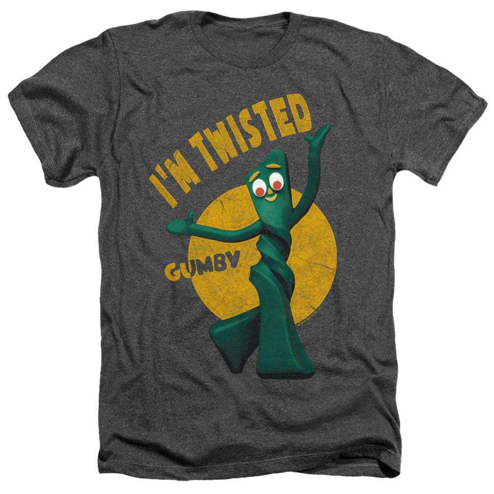 Gumby Twisted Men's 30/1 Heather 60 40 Poly Short-Sleeve T-Shirt