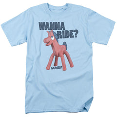Gumby Wanna Ride Men's 18/1 Cotton Short-Sleeve T-Shirt