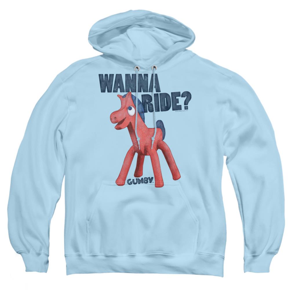 Gumby Wanna Ride Men's Pull-Over 75 25 Poly Hoodie