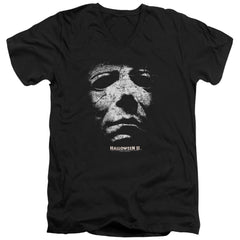 Halloween II Mask Men's 30/1 Cotton Slim V-Neck T-Shirt