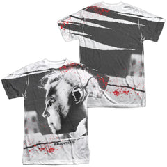 Halloween II Myers Mask (Front/Back Print) Men's Regular Fit Polyester Short-Sleeve T-Shirt