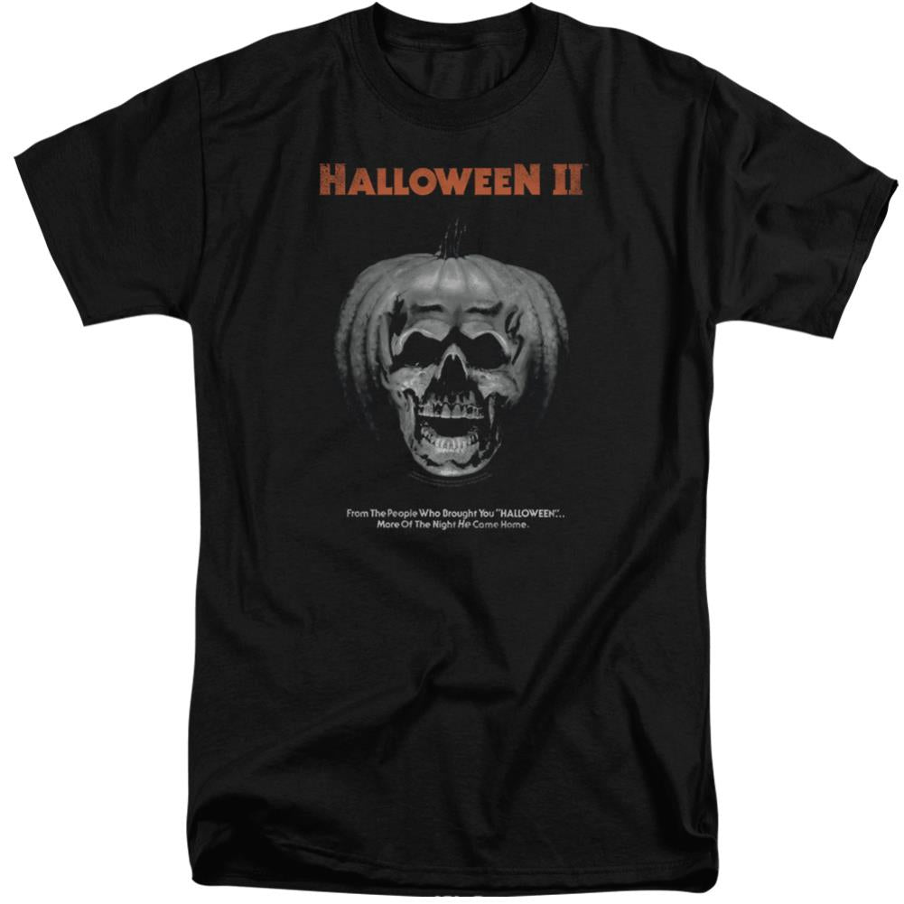 Halloween II Pumpkin Poster Men's 18/1 Tall Cotton Short-Sleeve T-Shirt