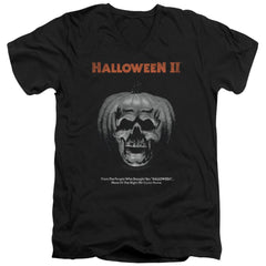 Halloween II Pumpkin Poster Men's 30/1 Cotton Slim V-Neck T-Shirt