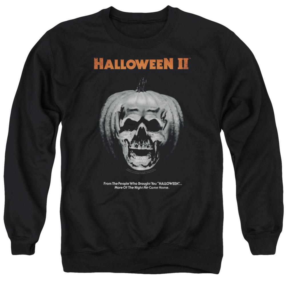 Halloween II Pumpkin Poster Men's Crewneck 50 50 Poly Long-Sleeve T-Shirt