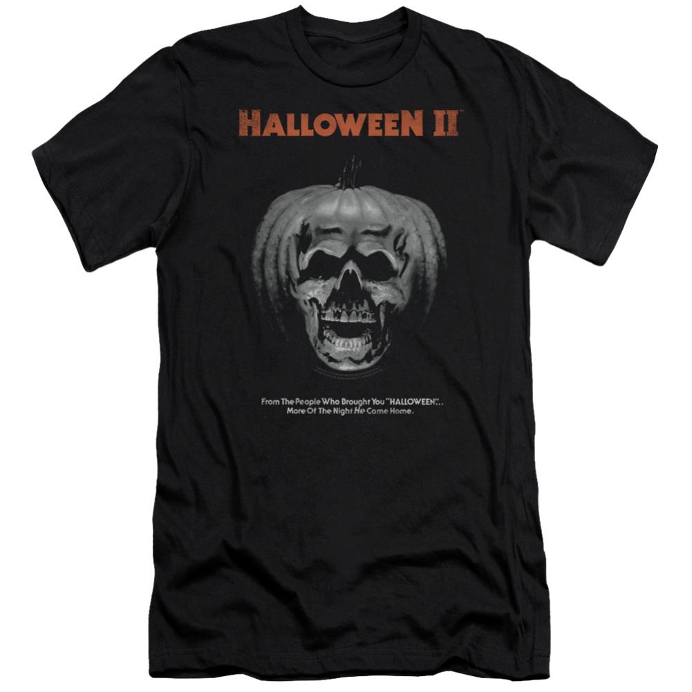 Halloween II Pumpkin Poster Men's Ultra-Soft 30/1 Cotton Slim Short-Sleeve T-Shirt