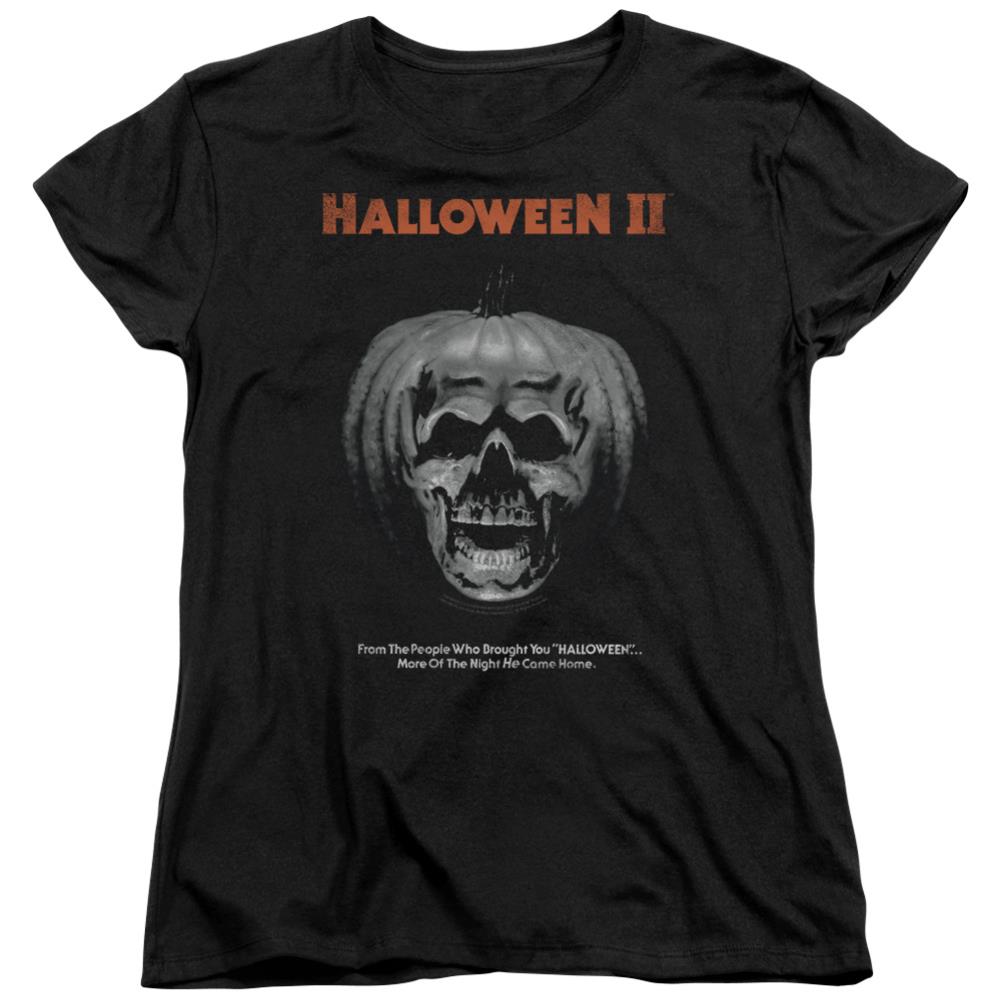 Halloween II Pumpkin Poster Women's 18/1 Cotton Short-Sleeve T-Shirt
