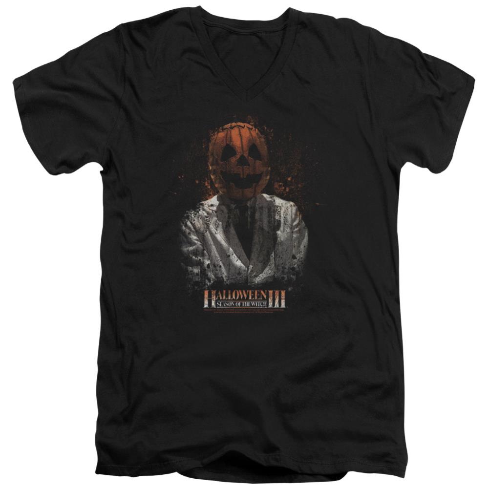 Halloween III H3 Scientist Men's 30/1 Cotton Slim V-Neck T-Shirt
