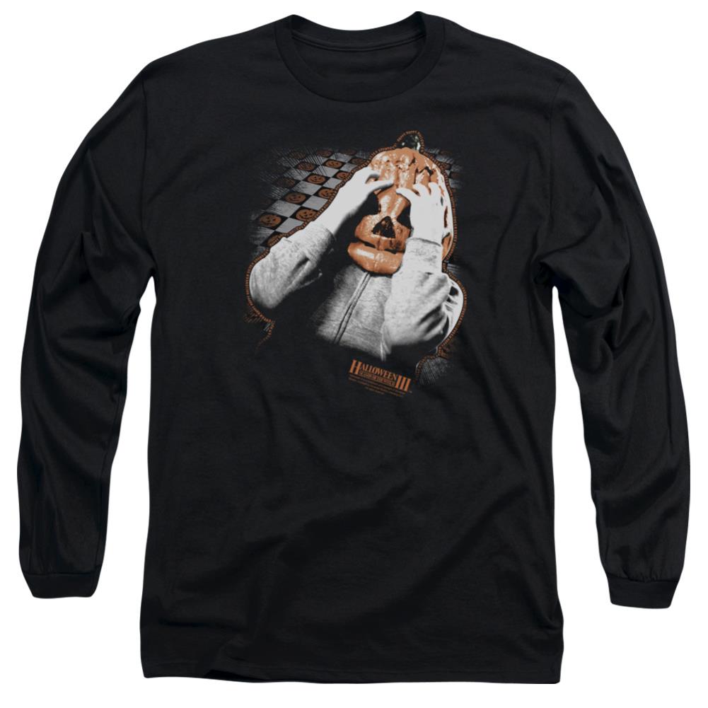 Halloween III Pumpkin Mask Men's 18/1 Cotton Long-Sleeve T-Shirt