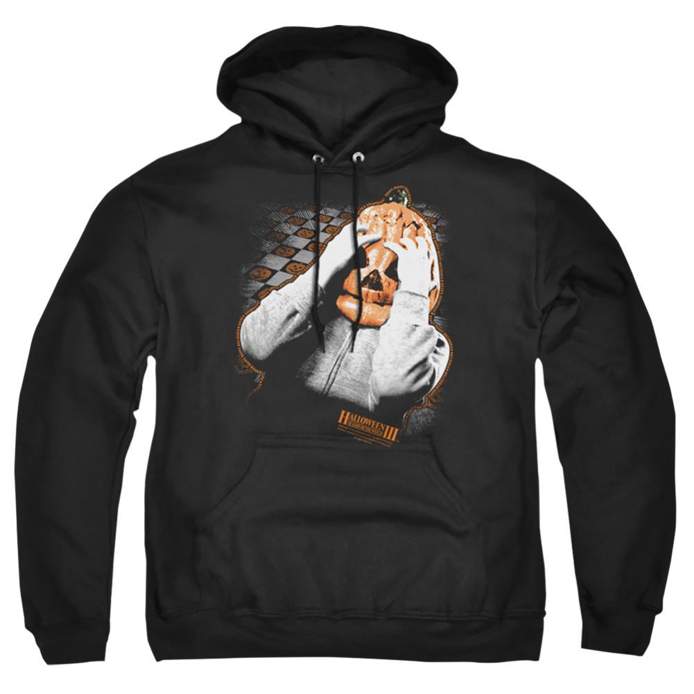 Halloween III Pumpkin Mask Men's Pull-Over 75 25 Poly Hoodie